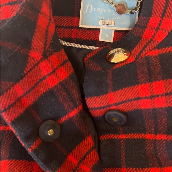 Draper James Plaid Coat Size XS - Picture 6 of 12